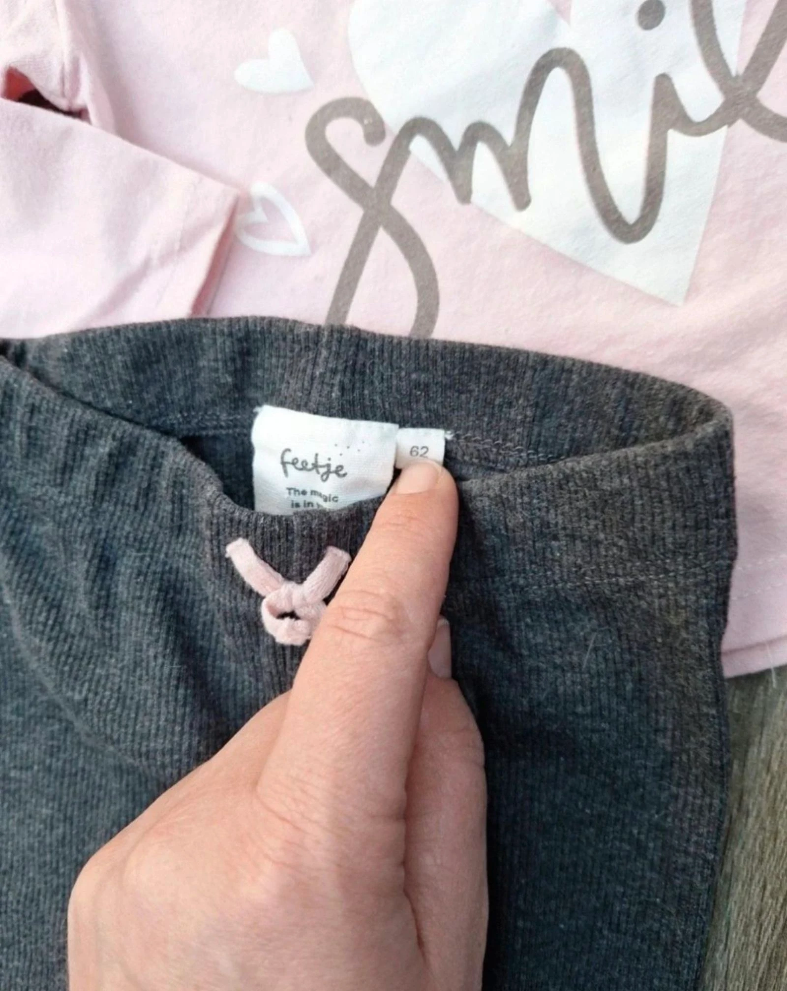 Baby set maat 62 trui roze + broek Feetje legging meisje – photo 4